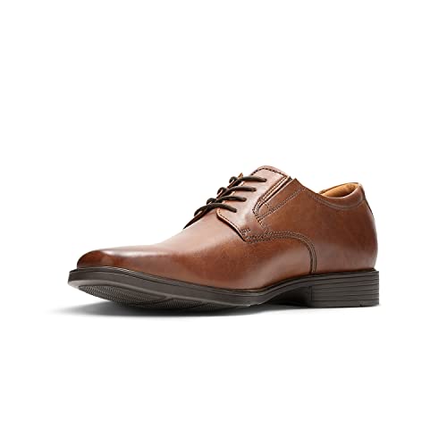 Clarks Men's Tilden Plain Oxford, Dark Tan Lea, 73