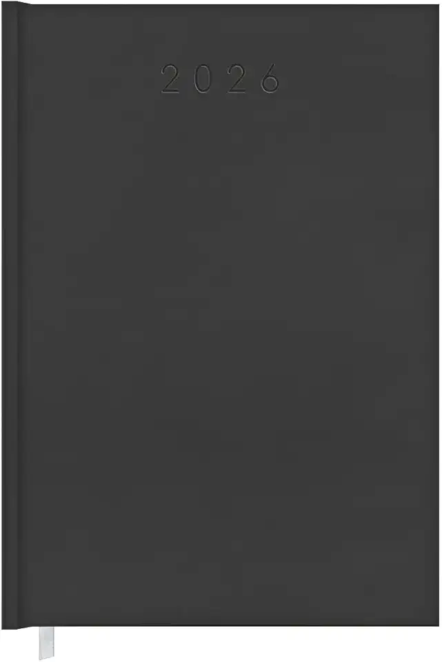 Agenda Diária de Planejamento 13,8 x 20,0 cm Capa Dura Preto Jaspe Redoma