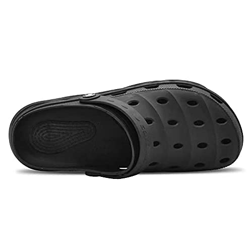 Goyoma Men's Women's Light Weight Garden Clogs Shoes Non Slip On Sandals For Indoor And Outdoor (Black, Numeric_10) #TOP5