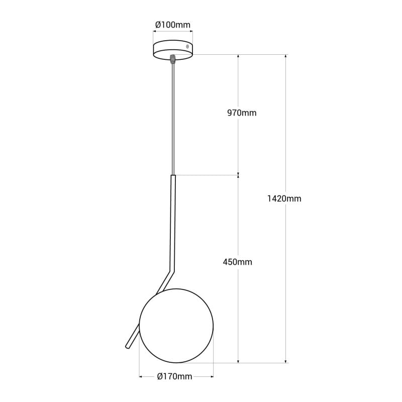 Lámpara colgante E27 japonesa industrial de techo para dormitorio de vidrio 6