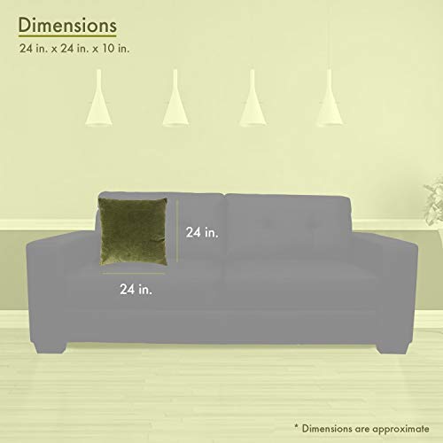 Majestic Home Goods Villa Pillow, 24 Inch x 24 Inch, Fern