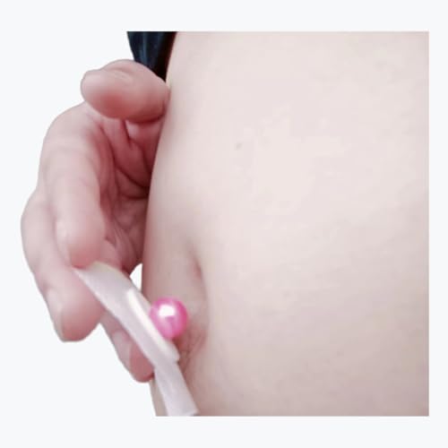Ball-Shape Belly Button Plug Post Tummy or Umbilical Hernia Repair Soft Silicone or Liposuction After Trainer Liposuction Tummy Tuck（6 Different Sizes, 2 of Each + 24pcs Medical Tape)(Pink)3