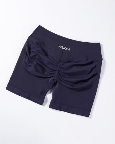 Image of AUROLA Influence Workout Shorts for Women,2.5 3.5 4.5 5.5 6.5 No Roll Up Squat Proof Scrunch Seamless Compression Gym Short