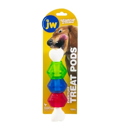 JW Pet EverTuff Treat Pod Nylon Dog Toy, White Bone, Small 7in