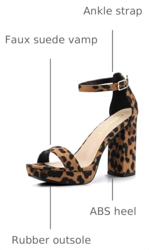 Allegra K Allegra K Women's Ankle Strap Platform Chunky Heels Sandals