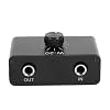 Line Volume Control Attenuator Adjustable Aluminum Alloy Knob for Instruments and Microphones Black 6.35mm Size #4