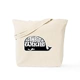 CafePress Thirsty Whale Tote Bag Natural Canvas Tote Bag, Reusable Shopping Bag