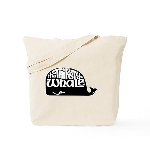 CafePress Thirsty Whale Tote Bag Natural Canvas Tote Bag, Reusable Shopping Bag