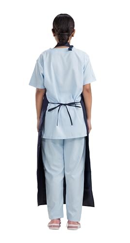 Image of Reusable Waterproof Front Apron -, Size 45 inchx23 inch | Poly Rubber Coated Fabric | Tie-Type with Adjustable Neck Buckle