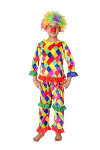 Image of joker dress for kids Clown fancy dress Costume, Halloween Joker Costumes Children circus clown Cosplay Kids