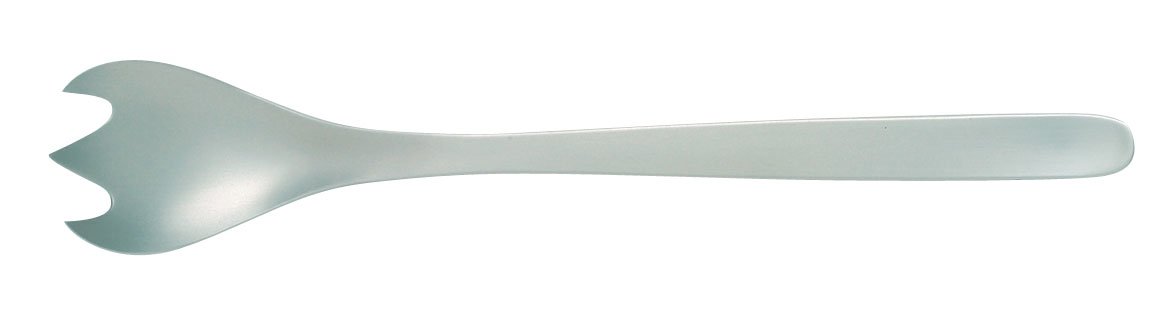Sori Yanagi Cutlery with Simple Form Pursuing Ease of Use, Tsubamesanjo Stainless Steel, Service Fork, Brushed Finish, Simple Design, Cutlery with a Simple Design, Dishwasher Safe, 18-8 Stainless