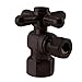 Westbrass 1/4-Turn Cross Handle Angle Stop, 1/2" IPS x 3/8" OD, Oil Rubbed Bronze, D103BX-12