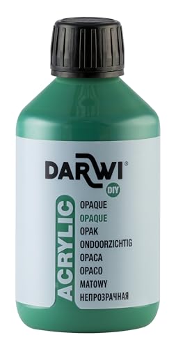 DARWI - DA0220250626C - Un flacon de Peinture Acrylique Opaque - Coloris Vert sapin - 250 ML - DARWI ACRYLIC