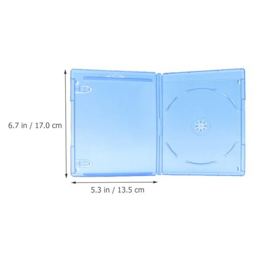 Estuches de CD y DVD azules de plástico con diseño de clips pack de 10 cajas estándar 2