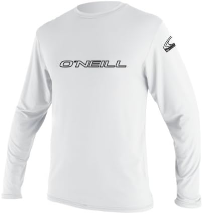 O' NEILL Men's Standard O'Neill Basic Skins UPF 50+ Long Sleeve Sun Shirt, White, Small