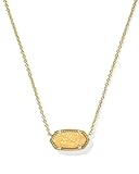 Kendra Scott Elisa Pendant Necklace for Women, Fashion Jewelry, 14k Gold-Plated, Citrus Opal