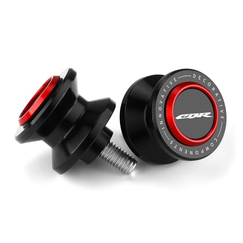 Mokiton Motorcycle M8 Swingarm Spools Slider Compatible With H.onda CBR600RR CBR1000RR 2003-2023 2024 | Swing Arm Rear Stand Screws CBR600 F2 F3 F4 F4i Accessories (black-3)