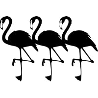 3 Flamingos Vinyl Decal Sticker for Car/Window/Wall (Hot Pink Gloss)