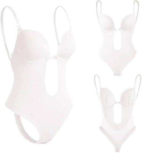 Body Dos Nu Invisible Femme Ventre Plat Gainant body Push Up Sculptant sans Couture Shaper String Sous-Vêtement Avec Bandoulière Transparente Pour Fête Mariage Bodys sculptant femme