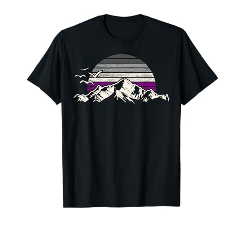 Asexual Pride Berglandschaft mit Ace Farben T-Shirt