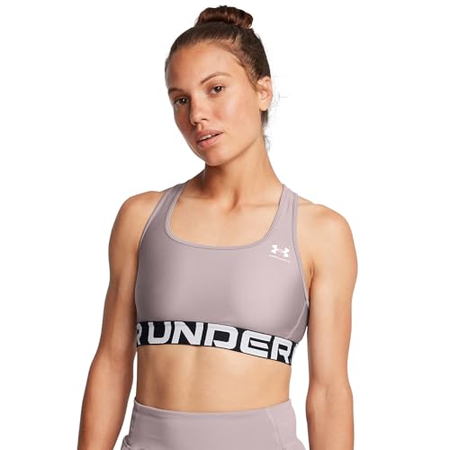 Under Armour Women's HeatGear Mid Impact Branded Bra