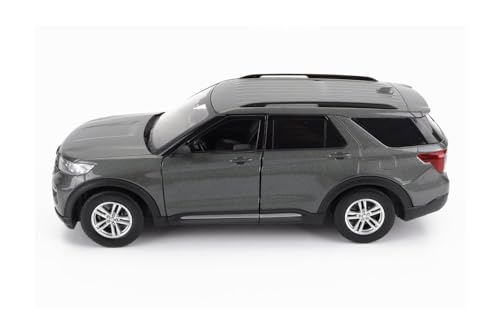 Modelo a escala 1:24 Showcasts 2022 Explorer XLT SUV gris 71378GY miniatura 3