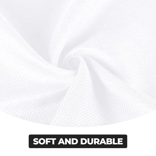 Rideaux occultants haut de gamme blanc neige tissu solide texturé 66x213 cm - 5
