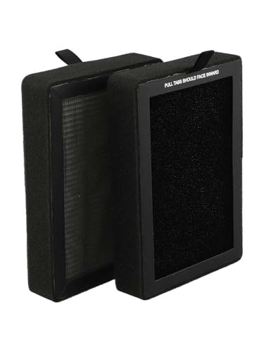 Homeponnew Lot de 2 filtres à charbon actif pour Élément pour purificateurs d'air LV-H128 et LV-H13EU Noir 12 x 17 cm Remplace fumée parfumée et gaz nocifs