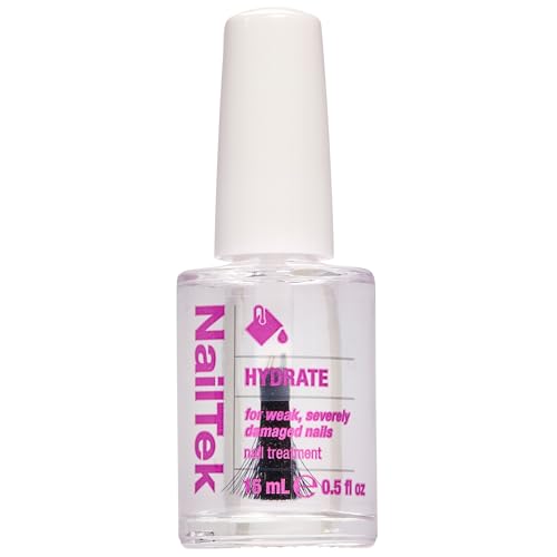 Nail Tek Hydrate Formula 4 Moisturizing Nail Strengthener Nails Polish Treatment for Weak and Damaged Nails 0.5 fl oz