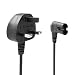Produktbild 1M Stromkabel Uk 3Pölige Stecker Nach Rechts Abgewinkelt 90 Grad Iec C7 Abbildung 8 Kabel für Samsung Philips Toshiba Lg Sony Sharp Panasonic Led-Flachbildfernseher Sky Box, Sky Plus + Hd Box