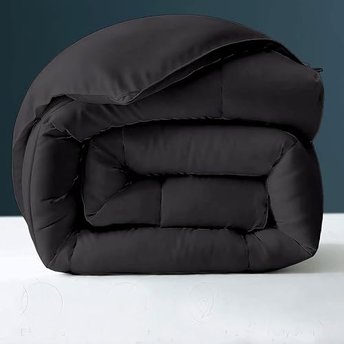 Image of Day Care - 400 GSM Hotel Quality-Down Alternative Microfiber Comforter for Heavy Winter Double Bed Comforter /Blanket /Rajai (90 inch x 100 inch Inches /228cm x 228cm) - Comforter Double Bed|Black