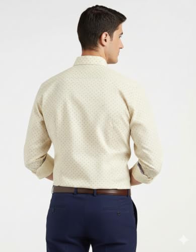 Image of Diverse Men's Cotton Printed Full Sleeve Regular Formal Shirt