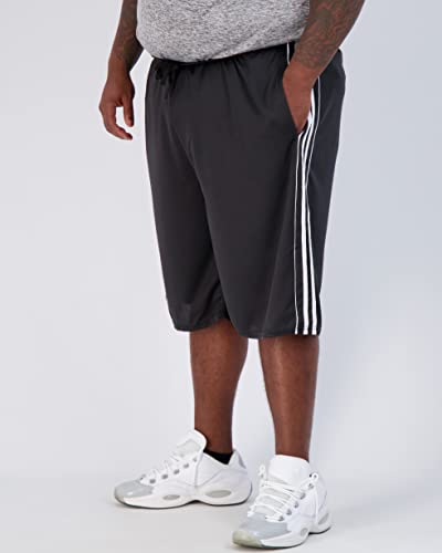 Image of Real Essentials Men's Big & Tall 3-Pack Dry Fit & Mesh Active Athletic Perfomance Shorts (3X-5X)