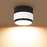 【Fácil de instalar】La instalación de esta lámpara de techo se divide en tres pasos: 1. fijar la placa de montaje 2. conectar los dos cables 3. girar para apretar el cuerpo de luz para completar. (Nota: No hay interruptor independiente, controlado por un interruptor común)