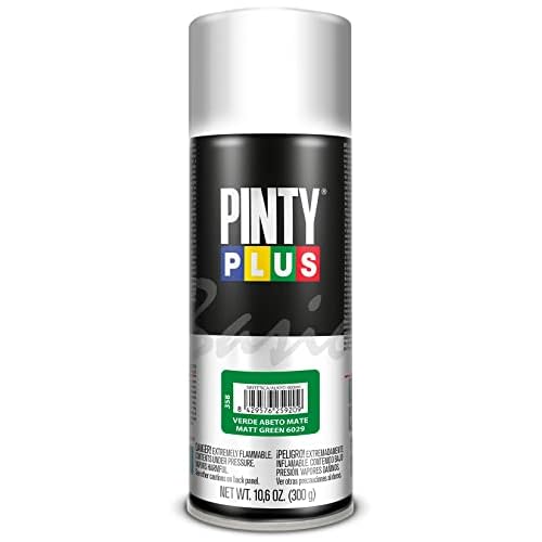 PINTY PLUS Pintura en Spray Basic 520cc Verde Abeto Mate 6029, 400ml-520cc