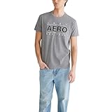 Jersey-Strickstoff AEROPOSTALE Herren-T-Shirt mit Logo in der Mitte der Brust, Medium Heather Grey, XL