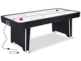 RayChee 84” Air Hockey Table, Indoor Hockey Table for Adults Full Size, Air Hockey Game Table with Electronic Timing, Game Sounds, Strong Motor and Double-Sided Digital LED Scoreboard for Game Room