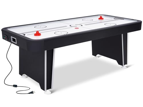 84" Air Hockey Table, 7FT Indoor Hockey Table for Adults Size, Air Hockey Game Table with Electronic Timing, Game Sounds, Strong Motor & Double-Sided Digital LED Scoreboard for Home Game Room