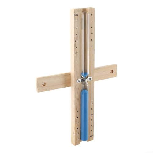 Reloj de arena de madera de 15 minutos para sauna y spa, sincronización de precisión (azul)