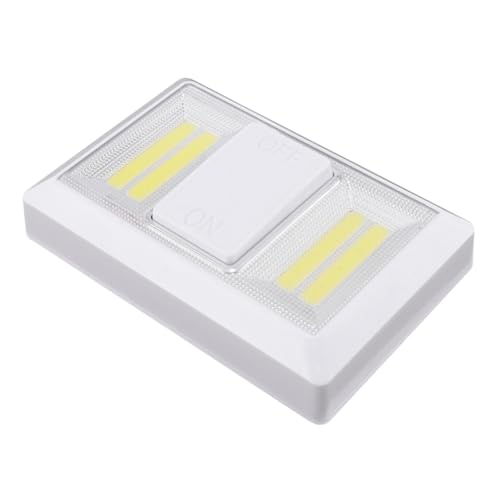 Mikikit 4pcs Magnetic Wardrobe Lamp Emergency Light for Home Use Cordless Led Wall Light Simple Design Practical Lighting Tool for Hallway and Closet White