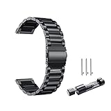 Fácil de colocar y retirar Eyselect - Pulsera compatible con Samsung Galaxy Watch 46 mm, Galaxy Watch 3 45 mm, Samsung Gear S3 Frontier/S3 Classic, acero inoxidable, 22 mm, 22mm,