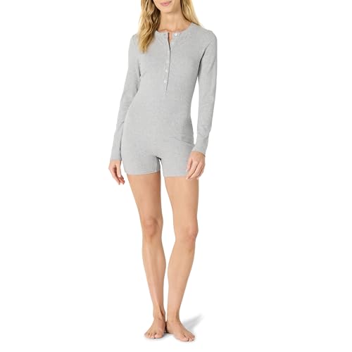 Combinaison courte à manches longues Amazon Essentials en coton côtelé pour femme