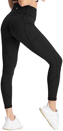 Women's Yoga Pants with Pocket 7/8 High Waist Workout Leggings Sport Compression Tights