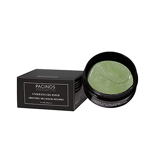 Pacinos Under Eye Gel Patches - Eliminates Puffiness, Smoothes Wrinkles, Brightens Under Eye Darkness, Firms & Tightens Skin With Vitamin E & B5, Promotes Collagen, Organic, 60 Pcs #TOP6