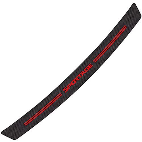 Protector de Parachoques Trasero para KIA Sportage 2023 2024, Carbono Fibra Protección Borde de Carga Protector de Umbral de Puerta Accesorios,B