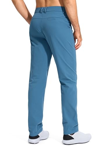 Image of Pudolla Men's Golf Pants Stretch Work Dress Comfy Pants 30 inch /32 inch /34 inch Lightweight Quick Dry Casual Slacks Trousers with Pockets
