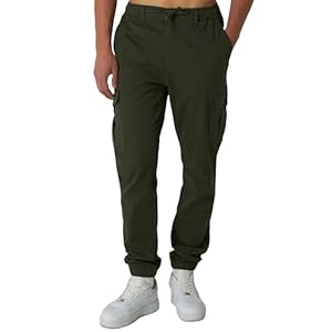 Smith & Solo Cargohose Herren – Chino Hose Cargo Hosen Stretch, Arbeitshosen Baggy Baumwolle, Activewear für Herren mit Taschen Kordelzug