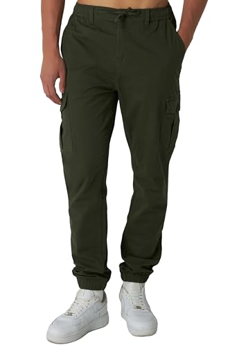 Smith & Solo Cargohose Herren – Chino Hose Cargo Hosen Stretch, Arbeitshosen Baggy Baumwolle, Activewear für Herren mit Taschen Kordelzug