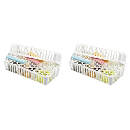 THERMOBABY Panier de Lavage au Lave Vaisselle Blanc (Lot de 2)