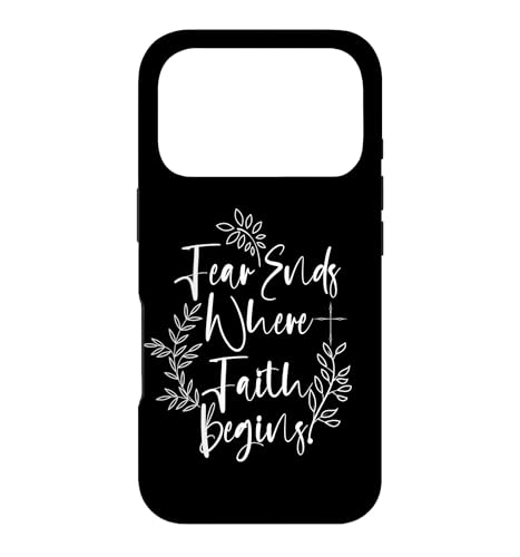 Fear Ends Where Faith Begins Botanical Floral �X�}�z�P�[�X iPhone 17 Pro �p